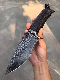 Couteau De Chasse Lame Damas Lame Damas Couteau De Chasse Lame