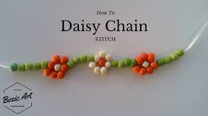 In this video, learn how to bead weave a daisy chain. How To Make Beaded Daisy Chain Stitch Youtube
