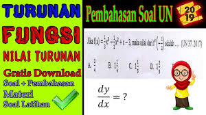 Contoh soal & pembahasan turunan kelas xi/11. Turunan Fungsi Bentuk Pembagian U V Persiapan Un 2019 Matematika Limit Turunan Youtube