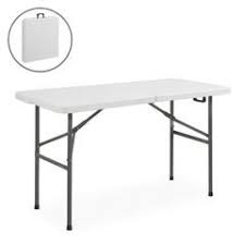 4ft Portable Folding Plastic Dining Table W Handle Lock White Folding Table Camping Table Table