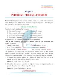 A) read the paragraphs and 1. Cbse Ncert Class 4 English Grammar Chapter 7 Pronouns In Pdf Format
