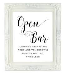 Open Bar Sign Printable Wedding Sign Tomorrow S Stories Etsy Wedding Bar Sign Wedding Bar Wedding Signs