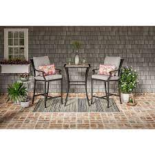 Product dimensions the cullman 7 piece sling dining set will give you the perfect backdrop to showcase your flair for entertaining. Shop Style Selections Elliot Creek 3 Piece Balcony Dining Set At Lowes Com