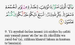 9) in arabic and english text, may be useful. Jelaskan Pengertian Shalat Jum At Tuliskan Surah Al Jumu Ah 9 Beserta Terjemahnya Brainly Co Id
