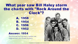 Doo wop vocal styles can be found in the music of the:. 1950s Music Trivia Quiz Copyright Www Qualityagingcom Au