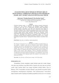 Pdf Analisis Pengaruh Tingkat Pengetahuan Masyarakat Terhadap Tindakan Swamedikasi Diare Akut Di Kecamatan Pontianak Timur