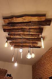 Deckenlampe Holz Rustikal Vintage Mit Edison Globe Nostalgie Lampen 3 Leuchten Ebay Deckenlampe Holz Lampe Holz Wohnzimmer Rustikale Lampen