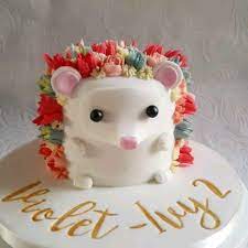 Flower Hedgehog Cake By Little Peach Cakery Cake Art Fun Hedgehog Cake Animal Cakes Cake