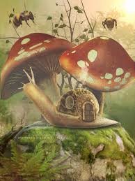Sprspr S Digital Art 54 Fantasy Snail Art Mushroom Art Illustration Art