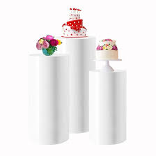 MUGOZU 3PCS Event Decor Direct Round Cylinder Stand Pedestal Display,White  Iron Round Cylinder Pedestal Display, Cylinders for Party  Decorations,Middle 3pcs : Amazon.co.uk: Home & Kitchen