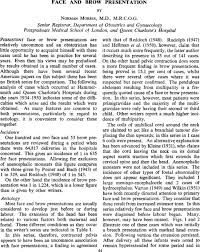 Image result for Brow Presentation