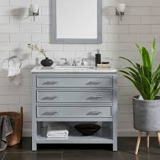 Shop bathroom vanities & vanity tops top brands at lowe's canada online store. Keller Grey 3 Drawer Large Bathroom Vanity Unit Cfs Furniture Uk