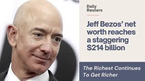 The tech titan has enough money to tackle humanitarian issues like homelessness, poverty and more. Jeff Bezos Net Worth Reaches A Staggering 214 Billion Daily Reuters Youtube