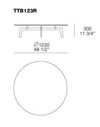 They are offered in 11 marble and two wood tops over frames in matte or glossy nickel, or satin gold. Tribeca Coffee Table Poliform