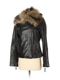 Details About Bod Christensen Women Black Leather Jacket S