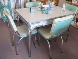 Mid Century Gray Cracked Ice Table And Chairs Retro Kitchen Tables Vintage Kitchen Table Kitchen Table Settings
