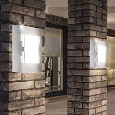 Modern black wall light outdoor porch exterior sconce lamp + free e27 led globe. Led Outdoor Light With Modern Stainless Steel Design With Stamping Etc Shop