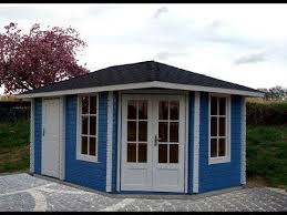 Funfeck Gartenhaus Aus Holz In 4 5x3m Grosse 28mm Wandstarke Nebenraum Spiegelverkehrt Aufbaubar Unbehandelter B In 2020 5 Eck Gartenhaus Gartenhaus Holz Sommerhaus