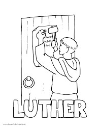 Coloring page as a fun activity for your next children's sermon. Martin Luther Coloring Pages Reformation