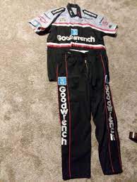 He's wearing a dale jr. Dale Earnhardt Sr Nascar Race Used Pit Crew Shirt With Pants Not Sheetmetal Rcr Race Used 360