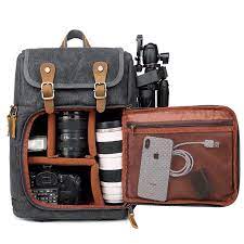 Wanderer Camera Backpack Photo Squad Studios Fast Side Camera Access Waxed Canvas Leather Cam Camera Backpack Waterproof Camera Bag Backpack Photography