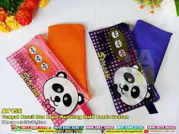 Tempat Pensil Dua Lapis Resleting Motif Panda Season Pernikahan Anak Dan Produk