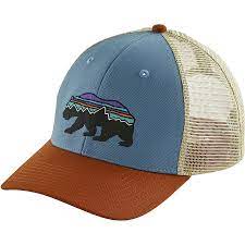Patagonia Fitz Roy Bear Trucker Hat Railroad Blue Trucker Hat Hats Trucker