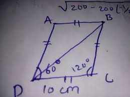 In this tutorial, you'll use your knowledge of these shapes in order to find the value for a variable that will make a given parallelogram a rhombus. One Angle Of Rhombus Is Given To Be 60 Degrees And Its Side Is Given 10 Cm Then What Will Be The Length Of Longer Diagonal Quora
