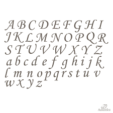 Numerosi tipi di scritture e di alfabeti hanno forme di scrittura semplificata. Stencil Riutilizzabile Alfabeto Corsivo Autentico Collection Mobili Per Passione Alfabeto Corsivo Caratteri Corsivi Alfabeto