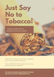 World no tobacco day logo with big tobacco burning illustration. Customize 22 World No Tobacco Day Poster Templates Online Canva World No Tobacco Day Anti Tobacco Poster Template