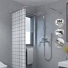Shower curtains byretech c shaped curtain rail is designed shower curtain dazzling l shaped shower accessories bath mats and functional shower rail way with your l shaped shower curtain rail l shaped. L Shaped Shower Curtain Rod Shop It Now Online Uk Lionshome