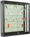 Wall display case with glass doors