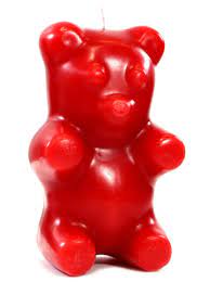Gummi Bear Skeleton Candle Red Bear Candle Skeleton Candles Red Candles
