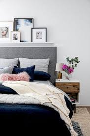 Navy Gray And Pink Home Bedroom Apartment Decor Home Decor Bedroom