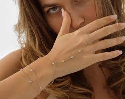 Vintage Navajo Les Holden Sterling Silver Turquoise Hand Chain