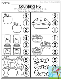 Counting 1 5 Count The Items In Each Group And Dot Or Color The Correct Number There Are Tons O Kindergarten Math Numbers Preschool Kindergarten Worksheets