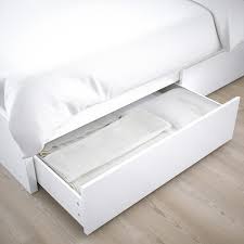 White single bed metal frame 210x95x90 cm mattress ikea morgedal 90x190 cm wooden base for mattress. Malm White Luroy Bed Frame High W 2 Storage Boxes Standard Single Ikea