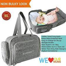 3 In 1 Portable Foldable Bassinet Travel Bed For Baby Functions As Both A Bassinet And Diaper Bag Changing Baby Travel Bed Portable Baby Cribs Baby Diaper Bags