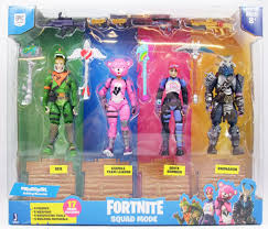 Included are carbide, bandolier, teknique, and raptor. Fortnite Jazwares Squad Mode 4 Pack 4 Scale Action Figures