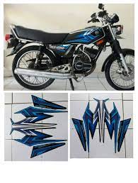 Restorasi full*cat full body*asesoris original yamaha Stiker Striping Les Lis Bodi Rx King Tahun 2004 Warna Hitam Biru Lazada Indonesia