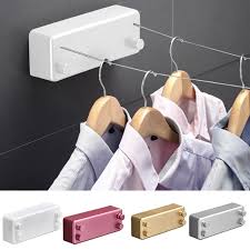 The triangle on the rope stops it from being flush with the roof but is necessary for stability. Telescopic Invisible Clothesline Free Punch Balcony Hotel Indoor Stainless Steel Wire Clothes Drying Rack Artifact Hanging Rope Hangers Racks Aliexpress