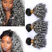 Spiral curls are here to stay! Dark Roots Gray Ombre Funmi Curly Human Hair Bundles 1b Grey 2 Tone Ombre Bouncy Spiral Curls Virgin Hair Weave Wefts Extensions From Coach Hair 11 85 Dhgate Com