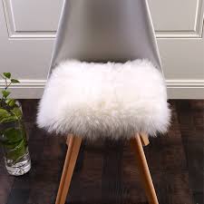 Amazon Com Softlife Square Faux Fur Sheepskin Chair Cover Seat Cushion Pad Super Soft Area Rugs For Living Bedroom Sofa 1 6ft X 1 6ft White Home Kitchen