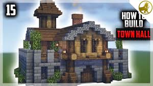 Town hall (plural town halls). Minecraft How To Build A Town Hall Villager Houses 15 Youtube