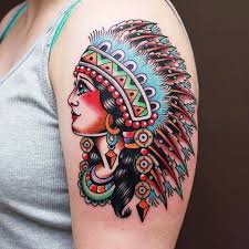Instagram Indian Chief Tattoo American Traditional Indian Tattoo