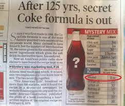 Articles about recipes/cake on kitchn, a food community for home cooking, from recipes to cooking lessons to product reviews and advice. Someone Found The Coca Cola Secret Recipe Hidden In An Old Newspaper 9gag