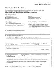 Check spelling or type a new query. Subscriber S Statement Of Claim Blue Shield Of California Printable Pdf Download