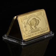 Wr Art 1 Troy Oz 100 Mills 999 Gold Us Buffalo Clad Bar Collectors Gift In Case Wr Gold Bullion Collector Gifts Buffalo Bar