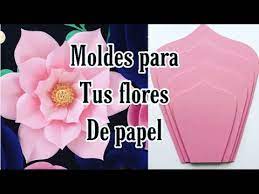 Manualidades de flores de papel. Como Hacer Moldes Para Flores De Papel Cartulina Faciles Youtube