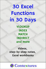 30 Excel Functions In 30 Days Conclusion Contextures Blog Excel Tutorials Excel Budget Excel
